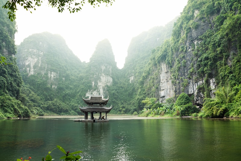Serene Vietnamese limestone landscape
